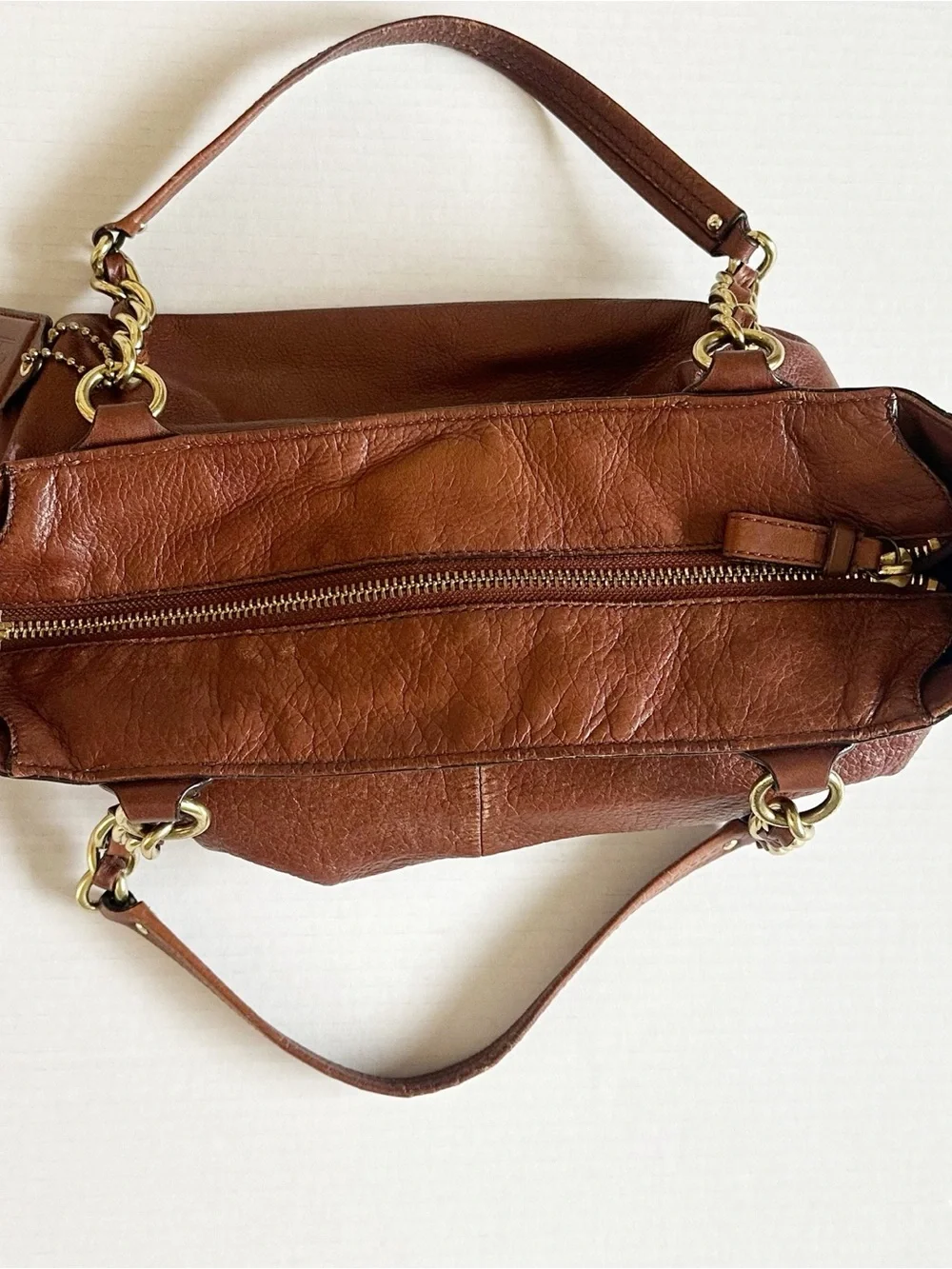 Coach Madison 20466 Soft Camel Brown Color Leather Handbag Tote